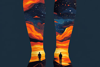 draw modern and unique custom socks