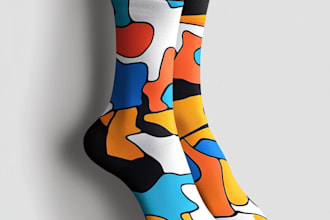 draw unique socks design for your brand