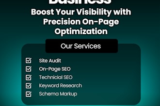 do onpage SEO services of wordpress website, audit, and technical optimization