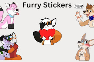 draw furry stickers oc animated fursona crypto nsfw furry sticker for telegram