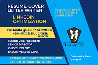 write your senior executive CV, resume, cover letter and optimize your linkedin
