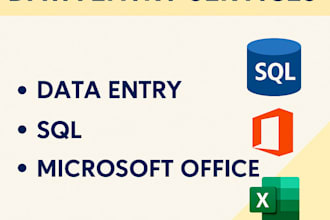 do fast data entry, excel tasks and sql queries