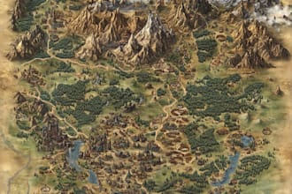 draw a festival map illustration, fantasy map, city map, site map, tourist map