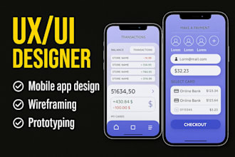 figma UI UX designer for mobile, web apps and saas