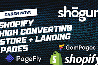 set up and customize your shopify store with pagefly or gempages page builder