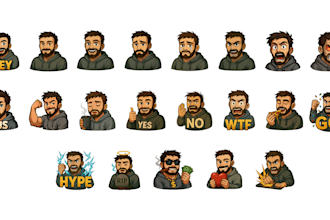 sell a complete package with 20 twitch emotes