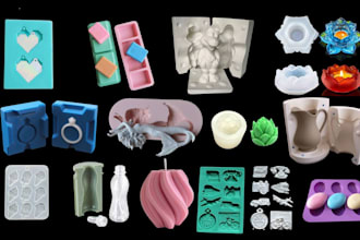 do 3d mold design 3d silicone mold plastic injection mold soap candle cake mold
