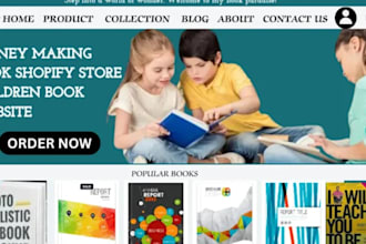 design children book shopify store christian book website ebook author website