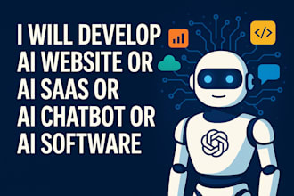 make custom ai website, ai saas, ai chatbot, ai software