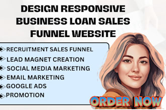 build automated sales funnel business loan website home owners insurance website