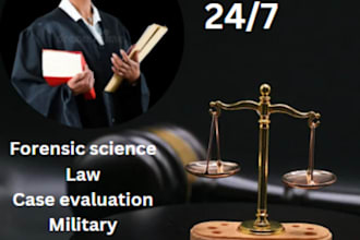 do assigned case analysis, forensic science, law and military research