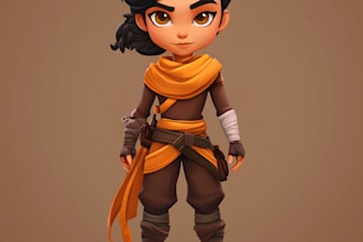 make sprite sheet character design 2d game character