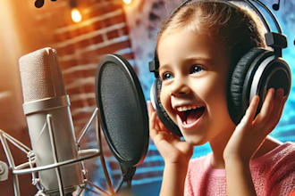 write and sing children song, nursery rhymes, lullaby, and kids music