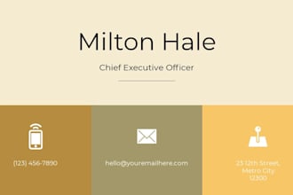 design modern and aesthetic business card