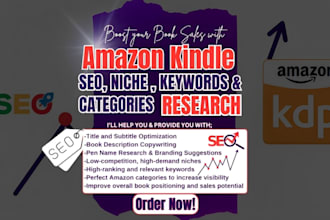 do profitable kindle SEO research, keyword research, and category for amazon KDP