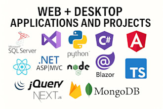 do c sharp, dotnet, asp net core, blazor, web, desktop maui app and projects