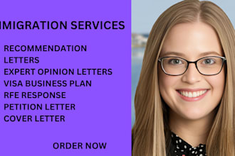 make immigration support letters, green card, asylum cases