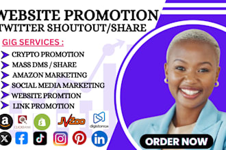 crypto website promotion shoutout twitter share amazon link to 150m x USA UK sm
