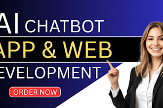 do ai chatbot, ai website, ai mobile app development, ai saas app, ai developer