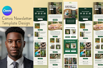design editable canva newsletter and email template desig on canva