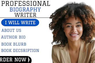 write author bio memoir book blurb book description biography