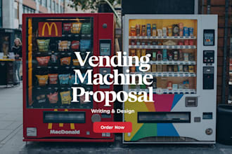 design converting vending machine business proposal to win location in 12hrs