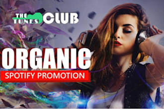 organically promote your spotify music, track or album in any targeted country