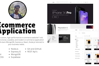 develop a fullstack e commerce application using mern stack