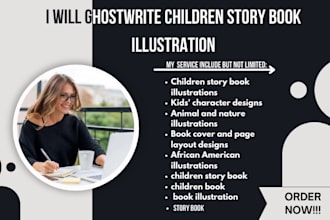 ghost write your children story book illustration