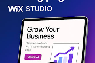 create a responsive landing page with wix studio