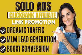 promote your clickbank or affiliate link with USA solo ads