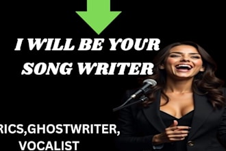be your songwriter for pop, gospel, and melodic rap songs