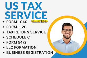 prep US tax return amended tax form 1040 1120 990 f1065 5472