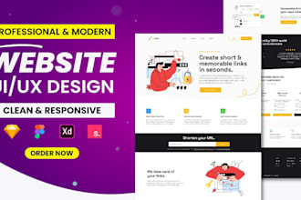 design modern website UI UX, figma website mockup, and responsive web design