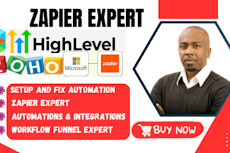 zapier make com hubspot zoho crm google sheet shopify gohighlevel funnel expert