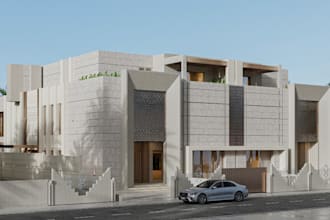 renovate exterior house,mini real estate apartment rendering,patio,terrace desig