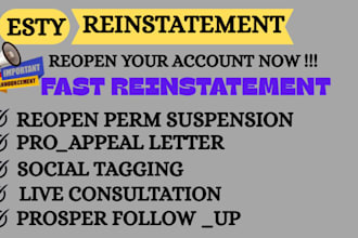 do etsy reinstatement appeal letter for etsy suspension etsy reopen with poa