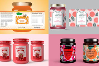 design jar labels, tin labels, spice, sauce bottle labels, or honey labels