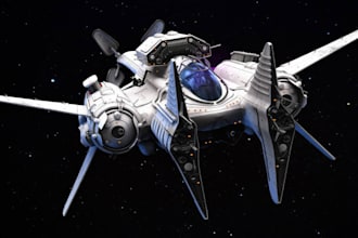 create 3d spaceship, hard surface, guns mechs, 3d car modeling for game asset