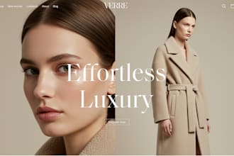 design a minimal shopify website for clothing, fashion, luxury brand
