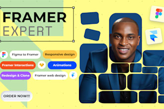 design redesign figma to framer landing page website as framer expert developer