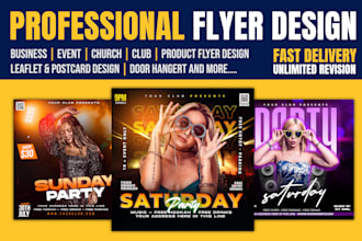 design flyer for event, product, business, church, club, and postcard, leaflet