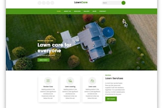 create landscaping, gardening, planting, snow removal, lawn care website