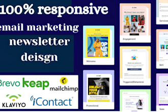 create responsive email templates and newpaper for brevo icontact klaviyo keap