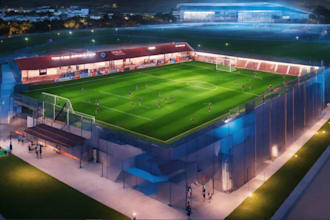 design 3d football stadium,sport complex,sport facility,3d padel court,3d render