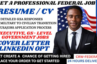 craft a tailored federal resume for usajobs, ats optimized and executive level