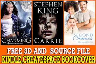 design UNIQUE Ebook,Createspace, Kindle or bookcover plus free source file