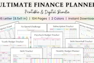 create customfinance planner debt payofftracker monthly excel budget spreadsheet