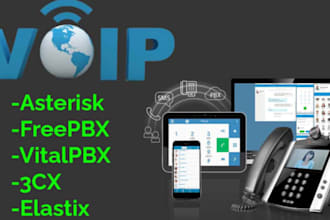 install and configure 3cx voip,pbx system for you including IP phone sip trunk
