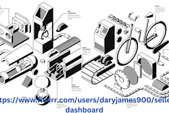 do illustration, instruction step by step manual design, product vector line art